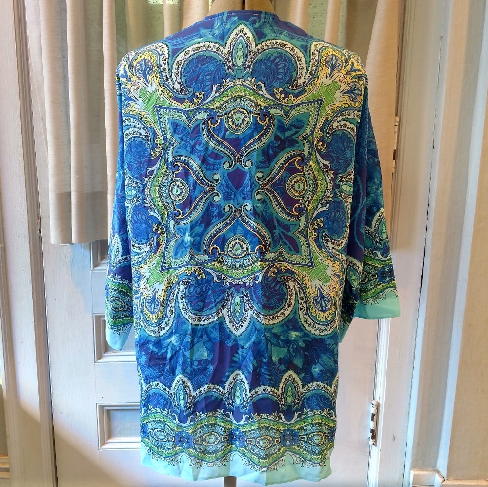 NWOT Chico's | Blue Kimono - Picture 3 of 3